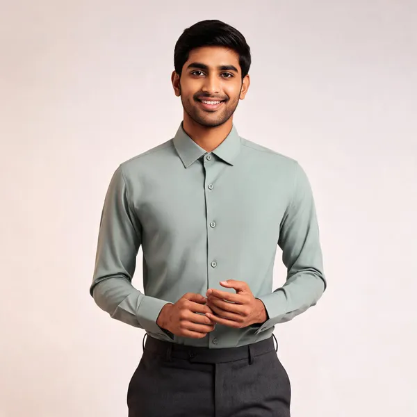 Light_Green_Cotton_Full_Sleeve_Formal_Shirt_For_Men