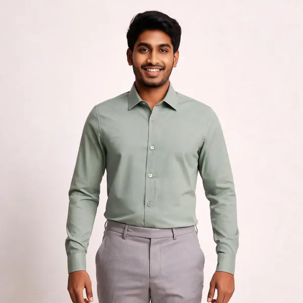Light_Green_Cotton_Full_Sleeve_Formal_Shirt_For_Men