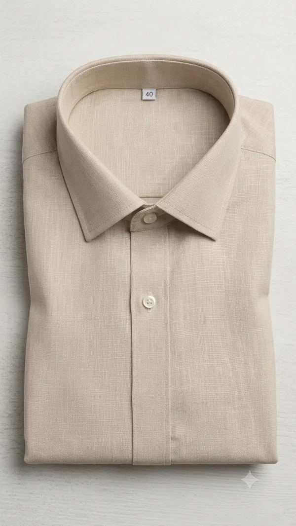 Beige_Linen_Classic_Fit_Shirt_For_Men