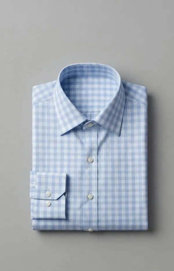 Light_Blue_Checks_Cotton_Shirt_For_Men