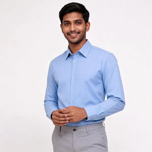 Light_Blue_Cotton_Formal_Shirt_For_Men