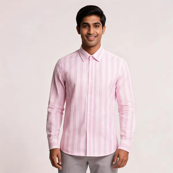 Light_Pink_Cotton_Striped_Shirt_For_Men