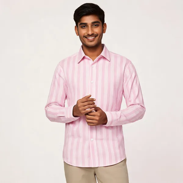 Light_Pink_Cotton_Striped_Shirt_For_Men