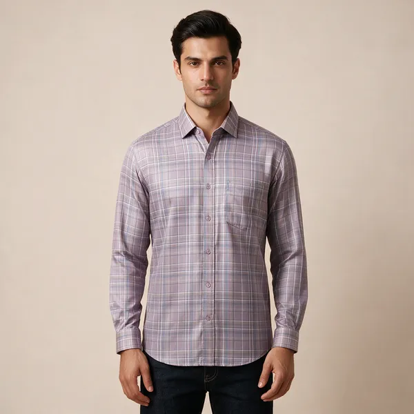 Light_Purple_Cotton_Shirt_For_Men