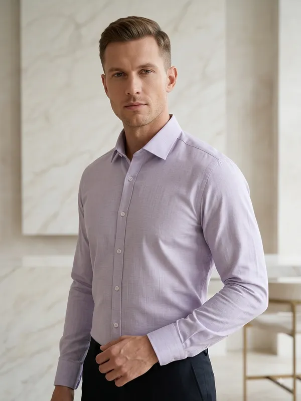 Lavender_Cotton_Shirt_For_Men