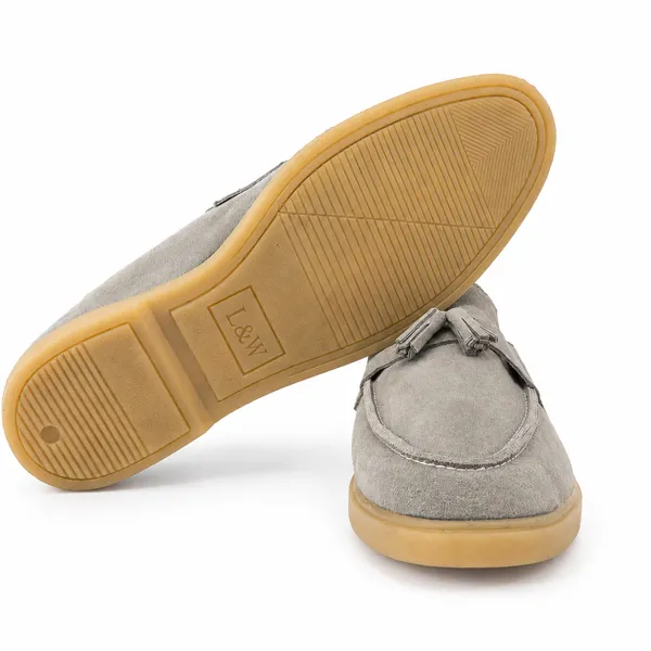 Grey_Suede_Tassel_Casual_Loafers_For_Men
