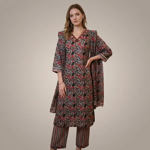 Grey_cotton_Kurta_Set_For_Women