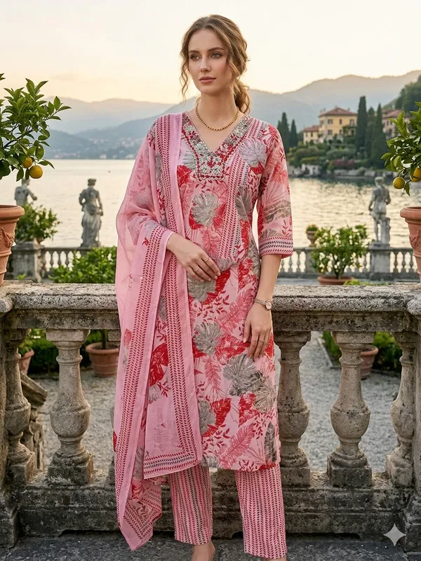 Pink_cotton_Kurta_Set_For_Women