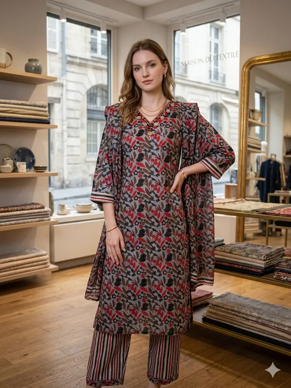 Grey_cotton_Kurta_Set_For_Women