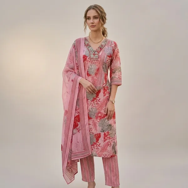 Pink_cotton_Kurta_Set_For_Women