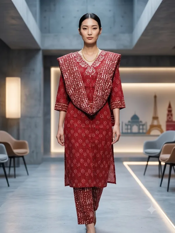 Maroon_cotton_Kurta_Set_For_Women