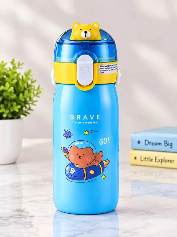 Blue_Bear_Print_Water_Bottle_With_Carry_Handle