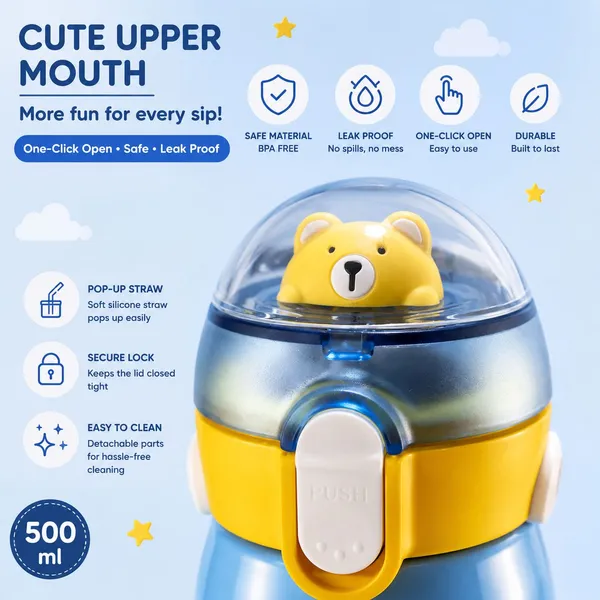 Blue_Bear_Print_Water_Bottle_With_Carry_Handle