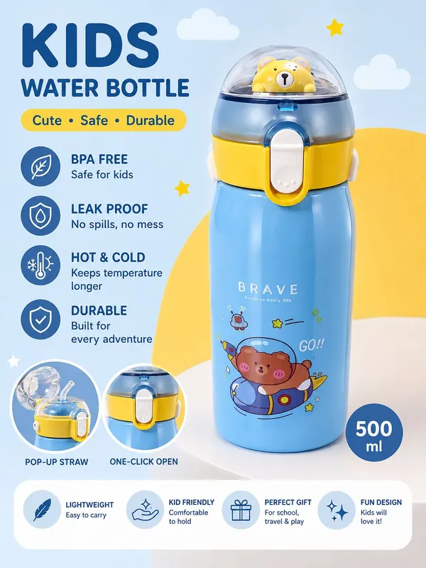Blue_Bear_Print_Water_Bottle_With_Carry_Handle