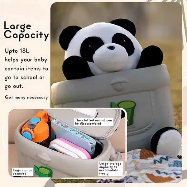 White_Grey_Panda_Plush_Kids_Backpack
