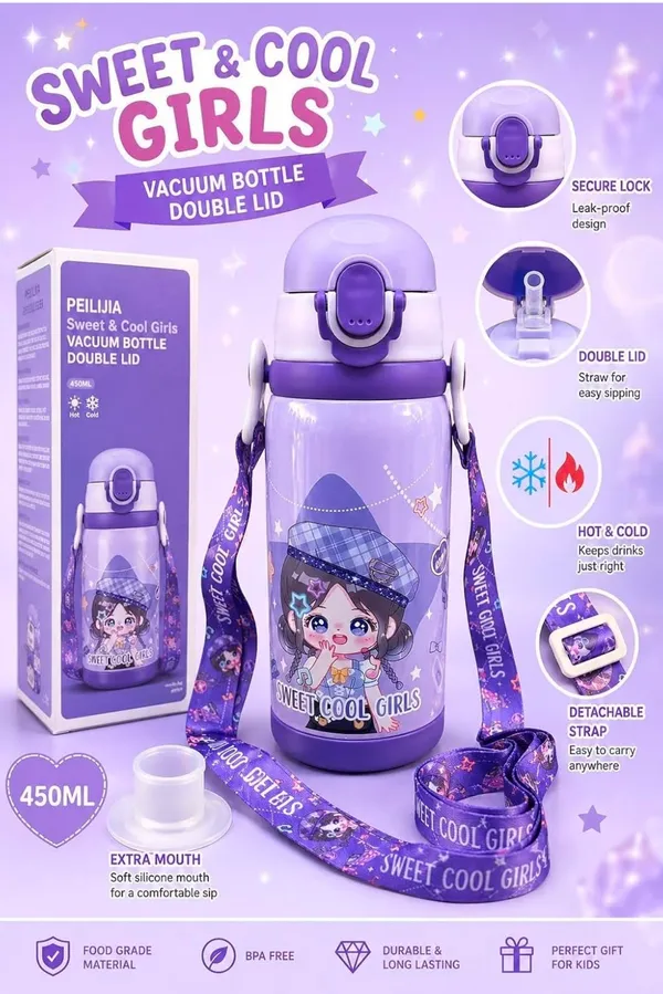 Purple_Cartoon_Flip-Top_Water_Bottle