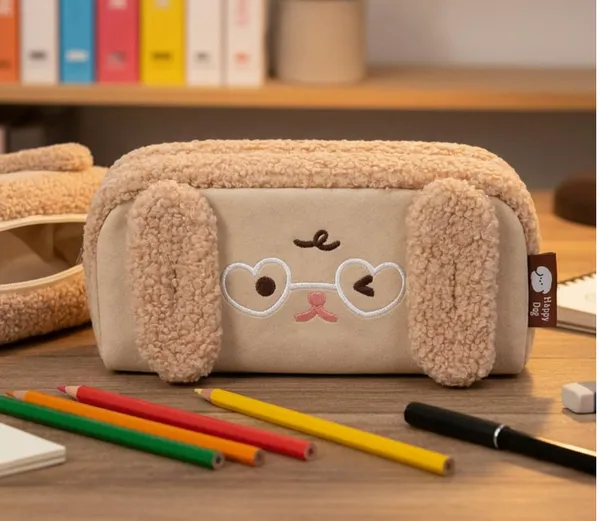 Beige_Plush_Animal_Pencil_Case