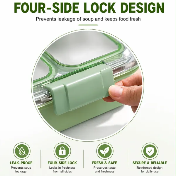 Green_Stainless_Steel_Compartment_Lunch_Box