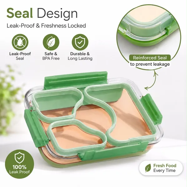 Green_Stainless_Steel_Compartment_Lunch_Box