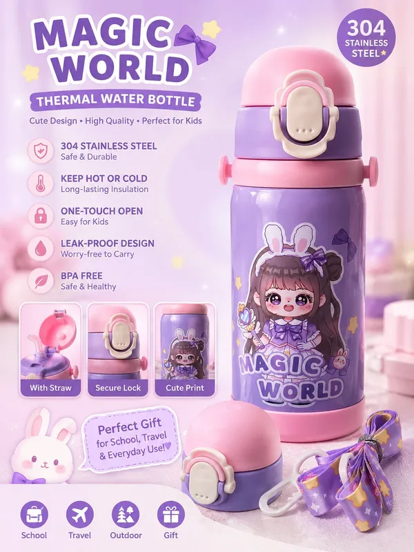 Purple_Pink_Cartoon_Flip-Top_Water_Bottle_for_Kids