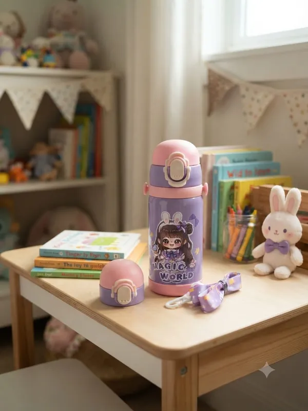 Purple_Pink_Cartoon_Flip-Top_Water_Bottle_for_Kids