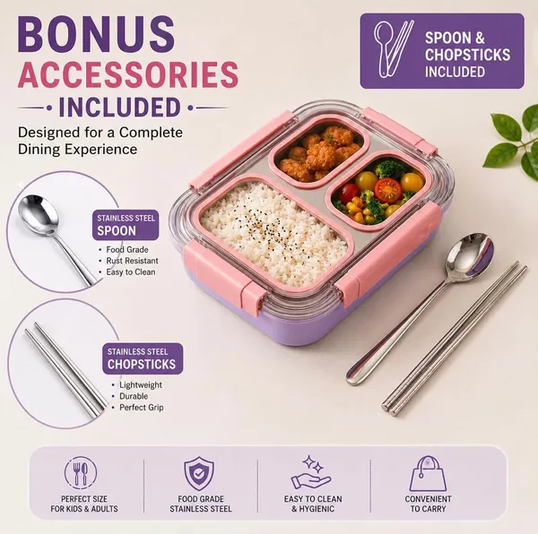 Stainless_Steel_Pink_3_Compartment_Lunch_Box
