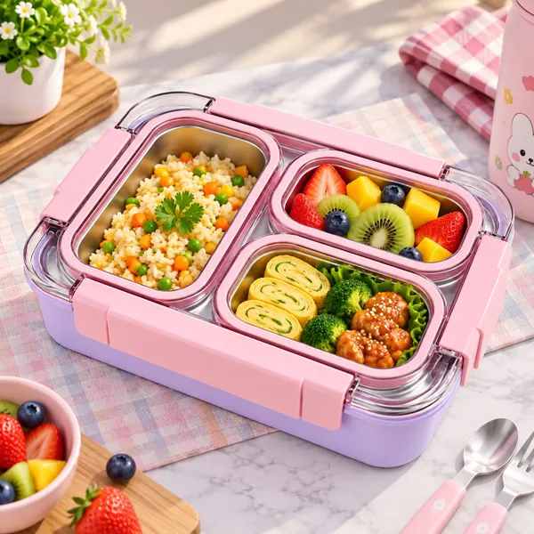 Stainless_Steel_Pink_3_Compartment_Lunch_Box