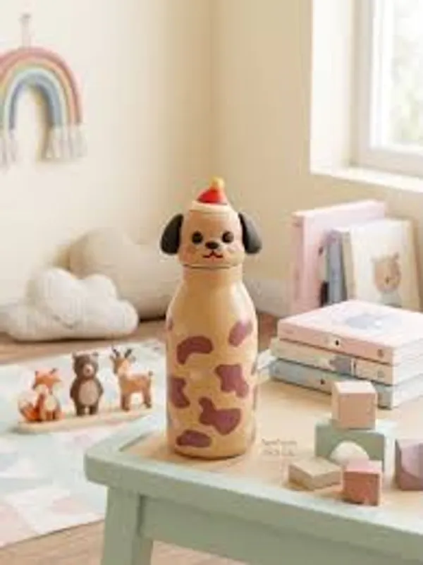 Cute_Caramel_Brown_Dog_Design_Kids_Water_Botlle