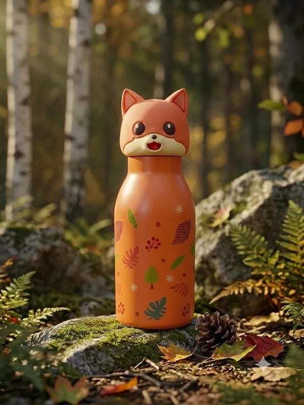 Cute_Fox_Design_Kids_Water_Bottle