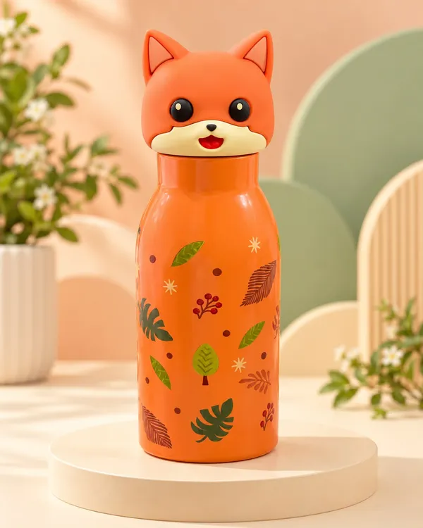 Cute_Fox_Design_Kids_Water_Bottle