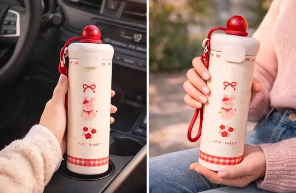Cute_Rabbit_Printed_Stainless_Steel_Water_Bottle