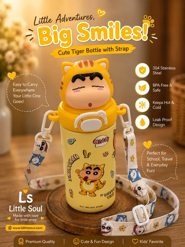 Cute_Shinchan_Stainless_Steel_Water_Bottle