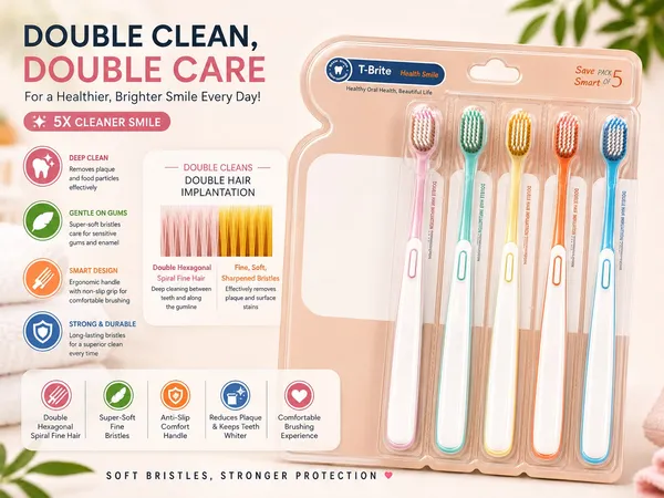 Double_Hair_Implantation_Soft_Bristle_Toothbrush_-_Pack_Of_5