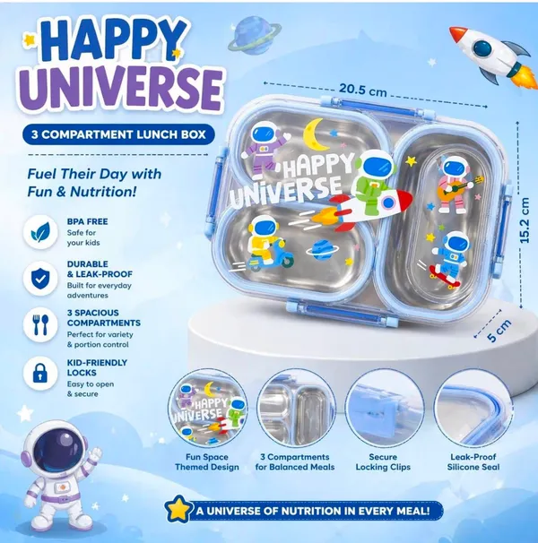 Happy_Universe_3-Compartment_Stainless_Steel_Kids_Lunch_Box_–_Blue