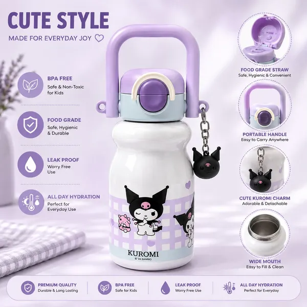 Kuromi_Kids_Stainless_Steel_Insulated_Water_Bottle_with_Handle_&_Charm