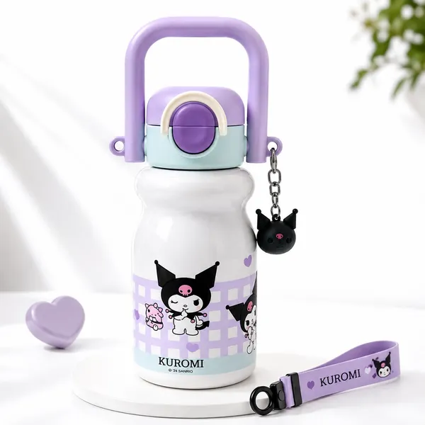 Kuromi_Kids_Stainless_Steel_Insulated_Water_Bottle_with_Handle_&_Charm