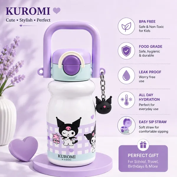 Kuromi_Kids_Stainless_Steel_Insulated_Water_Bottle_with_Handle_&_Charm