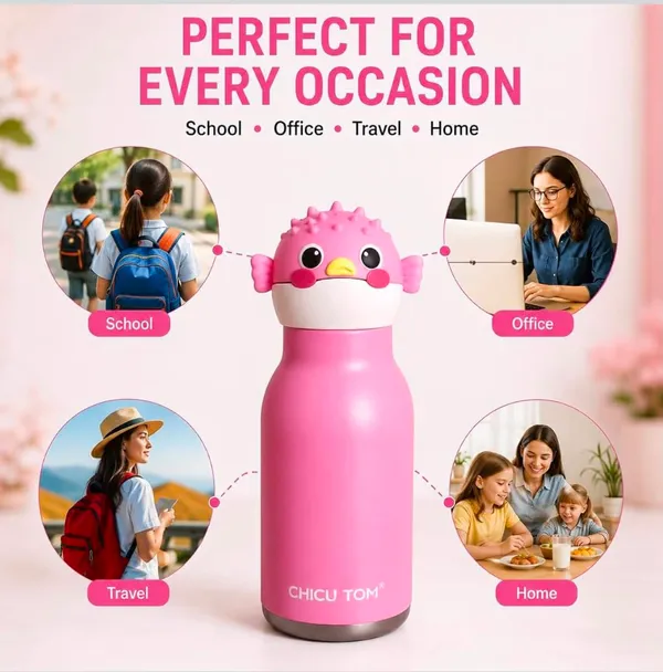 Pink_fish_Character_Water_Bottle
