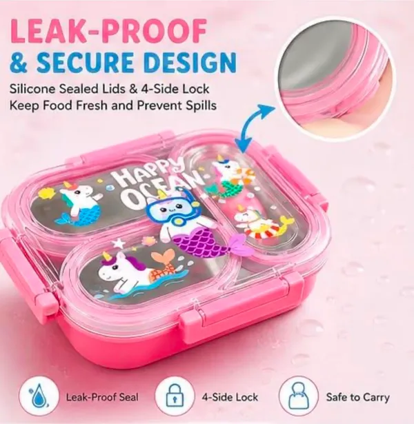 Premium_Kids_Unicorn_3-Compartment_Stainless_Steel_Lunch_Box_with_Leak-Resistant_Design