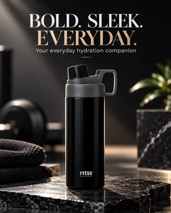TYESO_Black_Insulated_Stainless_Steel_Sports_750Ml_Water_Bottle_(Fizz_Haze_model)_with_a_spout_lid_and_easy-grip_handle_