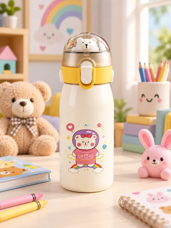 Yellow_Cartoon_Bear_Water_Bottle