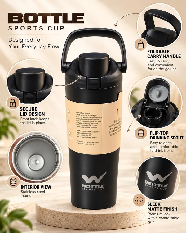 W_Bottle_Black_Insulated_Stainless_Steel_Sports_790Ml_Water_Tumbler_with_Built-in_Straw_|_Leak-Proof,_24-Hour_Cold_Retention