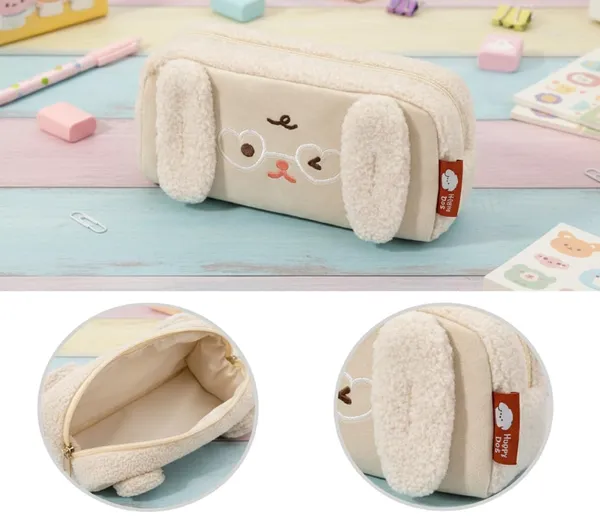 Cream_Plush_Rabbit_Stationery_Pouch