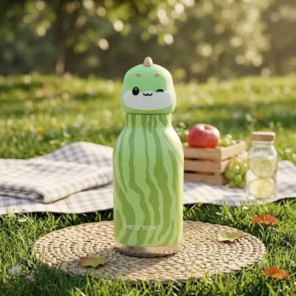 Green_Cartoon_Watermelon_Print_Water_Bottle
