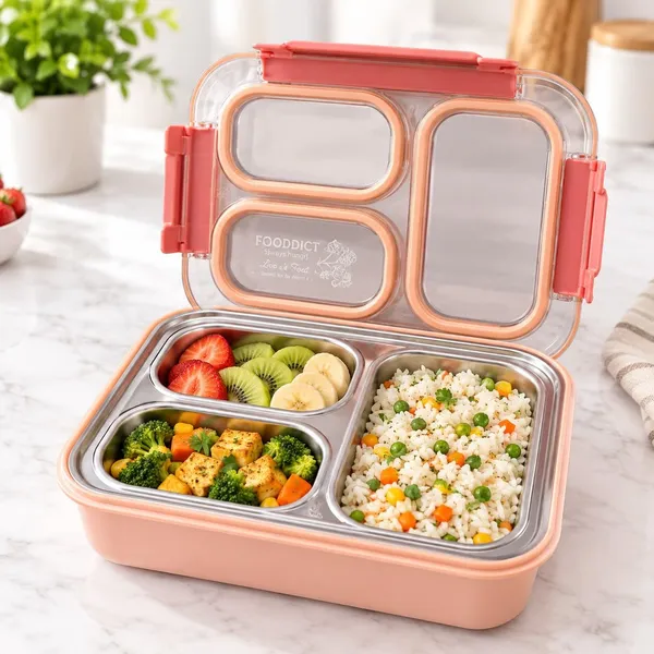 Stainless_Steel_Rose_Gold_3_Compartment_Lunch_Box