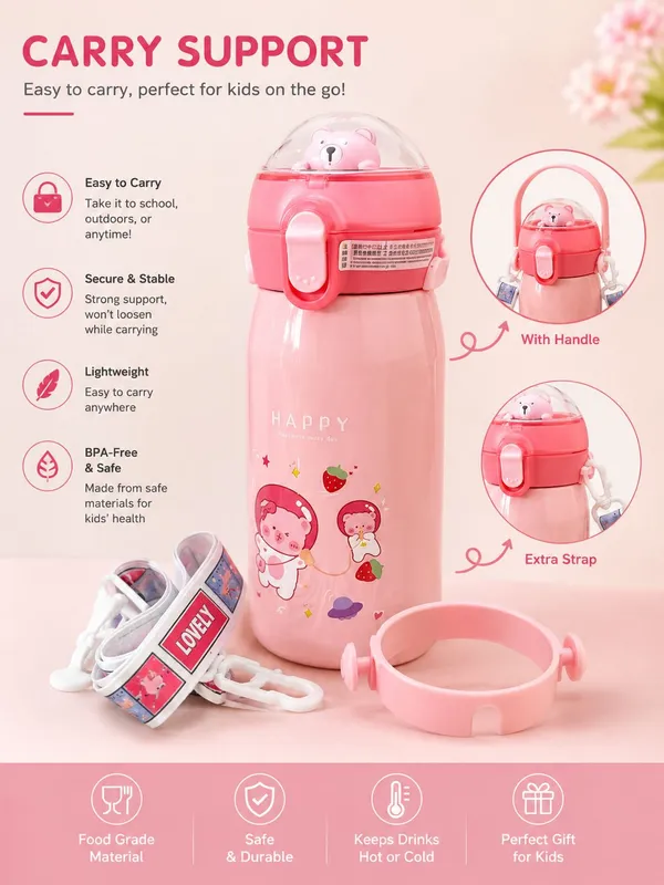Pink_Bear_Print_Kids_Water_Bottle