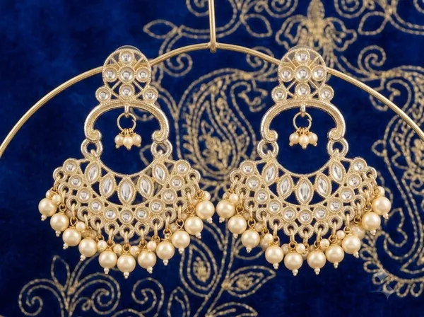 Gold_Alloy_Pearl_Embellished_Fan_Chandelier_Earrings_For_Women
