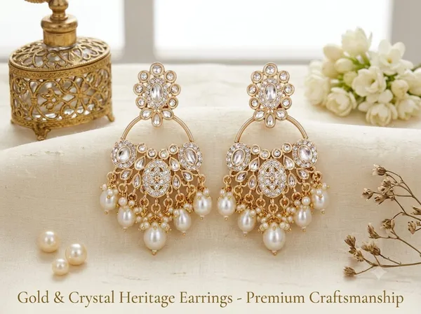 Gold_Alloy_Crystal_Pearl_Chandelier_Drop_Earrings_For_Women