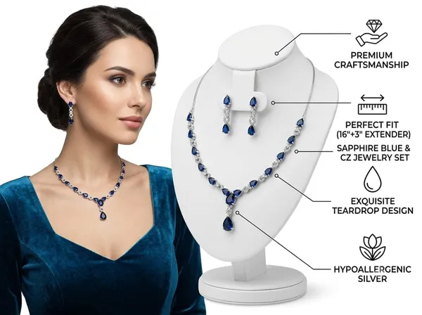Silver_Blue_Alloy_Blue_Teardrop_Stone_Necklace_And_Earrings_Set_For_Women