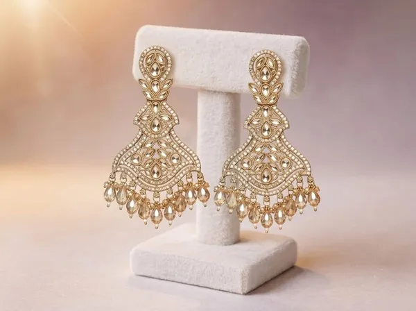 Gold_Alloy_Chandelier_Teardrop_Drop_Earrings_For_Women